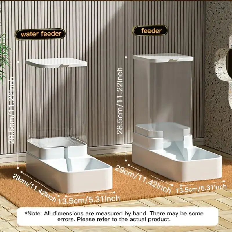 Summer Plastic Transparent Large Capacity Automatic Pet Feeding Tools, Pet Food Feeder & Water Dispenser, Automatic Dog Cat Feeder and Water Dispenser, Pet Supplies, Pet Products, Cruel Summer