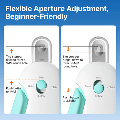 Potaroma Cat Nail Clipper with Adjustable 4-Size Trimming Hole & Hidden Nail File | Safe Toenail Trimmer for Kittens & Indoor Cats | Anti-Splash Claw Cutter for Cat Grooming (Blue) #Summervibes #Petlovers